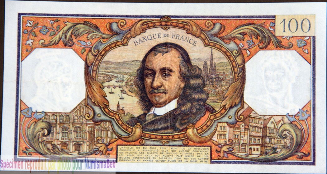 100 Franc Corneille 1976